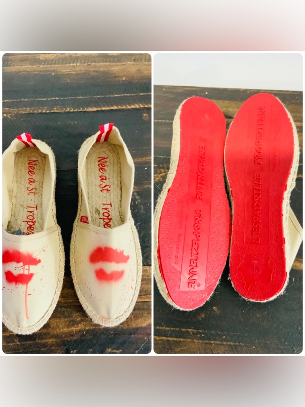 L’Espadrille Tropezienne Bandana/ Espadrille Flats Made in France Sz 37/US 6.5/7